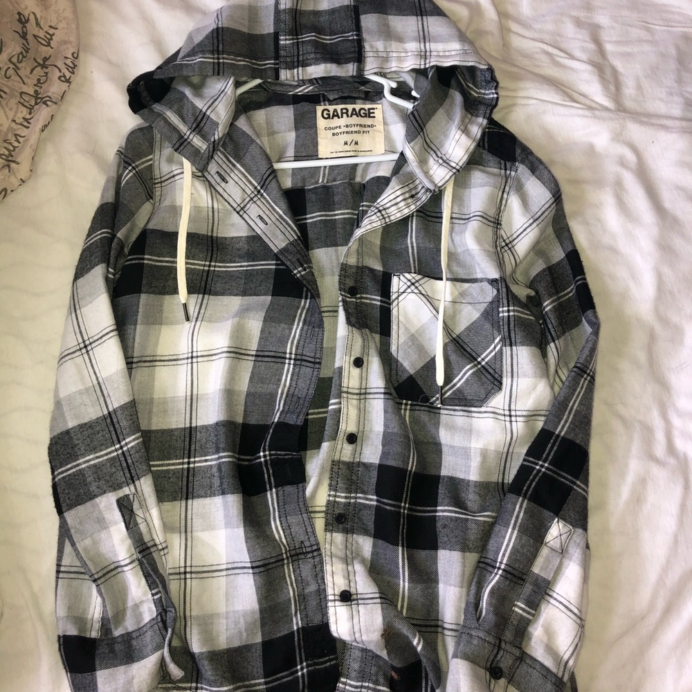 black and white flannel